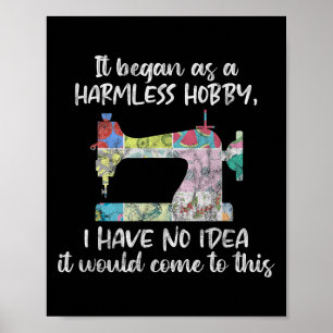 Quilting Saying Sewing Quote Quilt Hobby Graphic T Poster