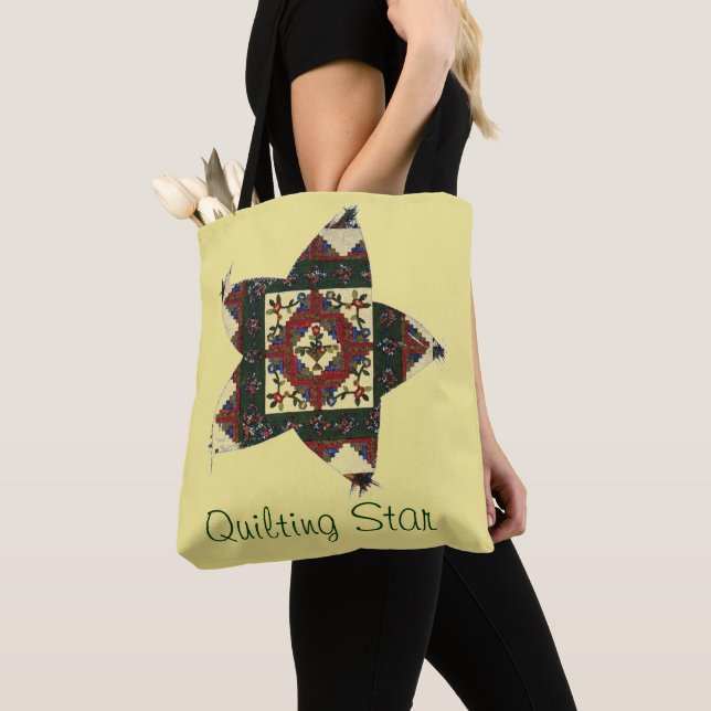 Quilting Star Tote Bag (Close Up)