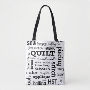 Quilting Subway Art Tote Bag