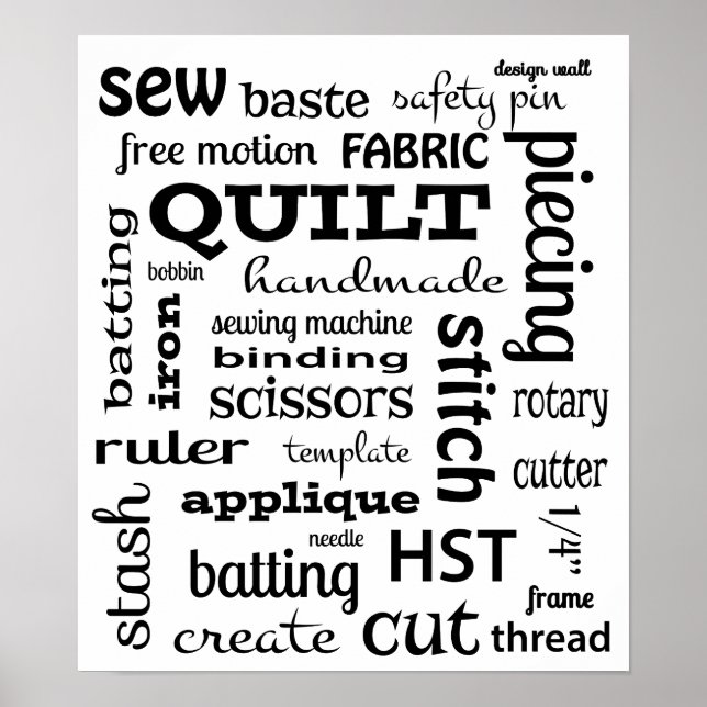 Quilting Subway Art Tote Poster (Front)