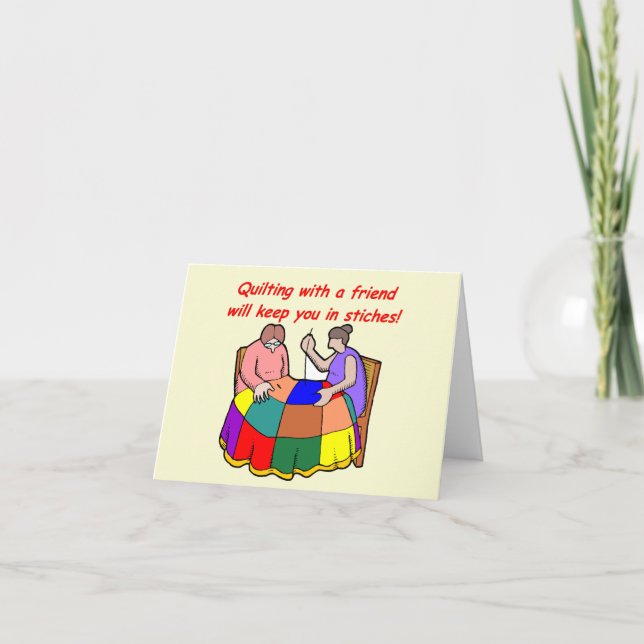 Quilting with a friend card (Front)