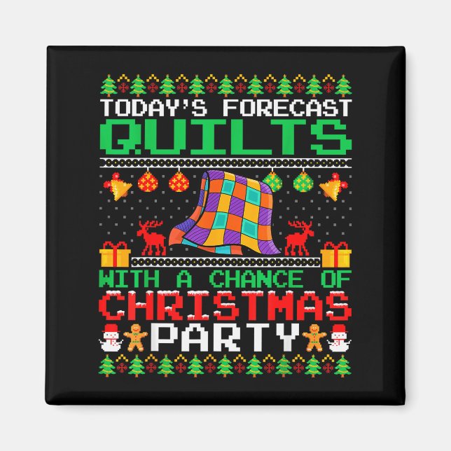 Quilts Christmas Party Quilts Quilting Christmas U Magnet (Front)