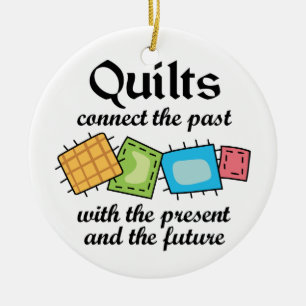 Quilts Connect Ceramic Tree Decoration