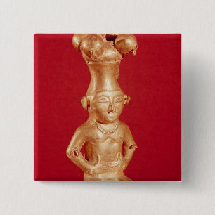 Quimbaya container in the form 15 cm square badge