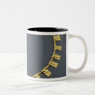 Quimbaya necklace with frogs, from Colombia Two-Tone Coffee Mug