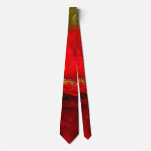 Quince Branch Painterly Neck Tie