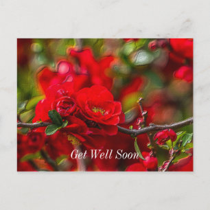 Quince Branch Painterly Postcard