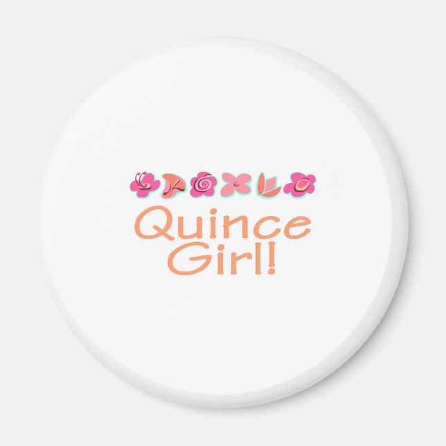 Quince Girl (peach colour) Magnet (Front)