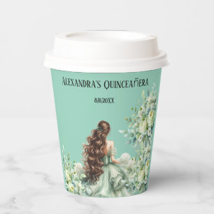Quinceañera, 15th birthday celebration paper cups