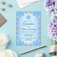Quinceañera 15th Birthday Ice Blue Snowflake