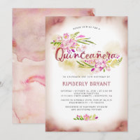 Quinceanera 15th Birthday Party Pink Floral