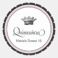 Quinceanera 15th Birthday Party Quince Sticker