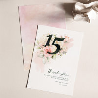 Quinceanera 15th Birthday Pink Floral
