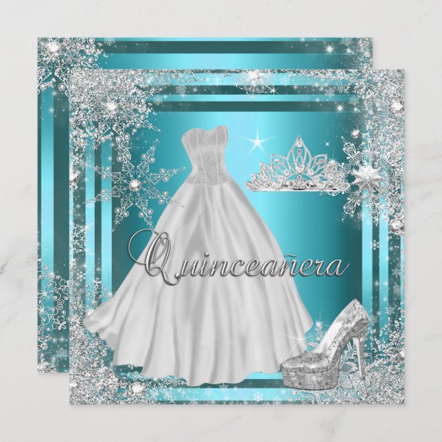 Quinceanera 15th Elite Elegant Birthday Party Invitation (Front/Back)