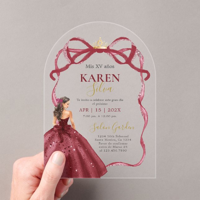 Quinceanera Acrylic Invitation (Insitu (Handheld))