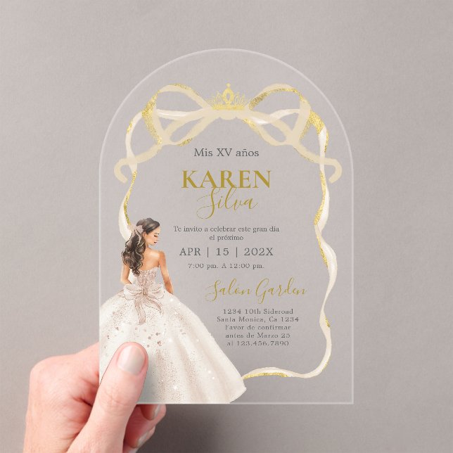Quinceanera Acrylic Invitation (Insitu (Handheld))