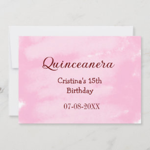 Quinceanera anos 15th birthday add name texture ye invitation