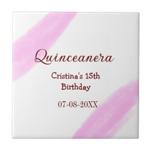 Quinceanera anos 15th birthday add name texture ye tile