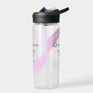Quinceanera anos 15th birthday add name texture ye water bottle