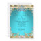Quinceanera Aqua Teal Gold 15th Birthday Party