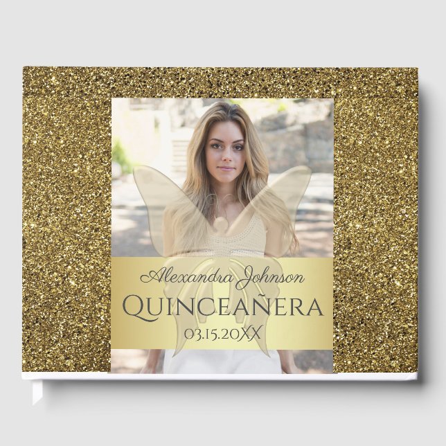 Quinceanera Birthday Guest Book (Front)