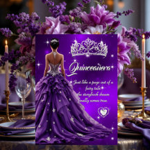 Quinceanera Birthday Party Purple Dress Tiara