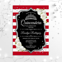 Quinceanera - Black Red White Silver