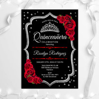 Quinceanera - Black Silver Red