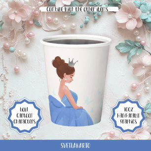 Quinceañera Blue Elegant Princess Paper Cup