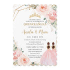 Quinceañera Blush Pink Floral Mis Quince XV Twins