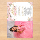 Quinceañera Blush Pink Floral Princess Crown Photo