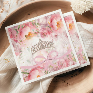 Quinceañera Blush Pink Gold Napkins