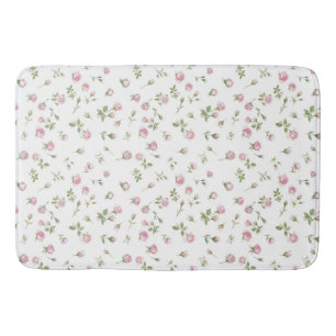 Quinceanera Blush Pink Rose Birthday Bath Mat