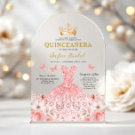 Quinceañera Blush Pink Rose Floral Butterfly Acrylic Invitations<br><div class="desc">Celebrate your special day with the enchanting Quinceañera Blush Pink Rose Floral Butterfly Invitation. Featuring soft blush pink roses and delicate butterflies, this elegant invitation beautifully captures the grace and beauty of a quinceañera. The floral design adds a romantic touch, while the butterflies symbolise transformation and new beginnings. Perfect for...</div>