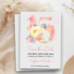 Quinceanera Blush Pink Watercolor Floral 15 Save The Date<br><div class="desc">Blush Pink Quinceanera Save the Date Card with a Floral Number 15 in watercolor. This delicate and feminine design features the number 15, decorated with a bouquet of flowers and foliage. It has a soft colour palette of blush pink, apricot, yellow, gold and dusty blue. The template is set up...</div>