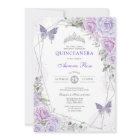 Quinceañera Butterfly Purple Lilac Silver Floral
