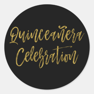 Quinceanera Celebration   15th Birthday Classic Round Sticker