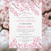 Quinceañera Cherry Blossom Floral 15th Birthday