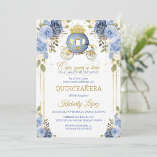 Quinceanera Cinderella Princess Carriage Invitation
