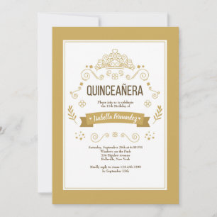 Quinceañera Crown Invitation