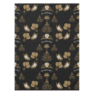 Quinceanera Crown Party Tablecloth