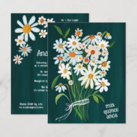 Quinceañera Cute Daisy Bouquet Handpainted Custom