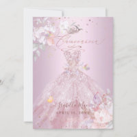 Quinceanera Dusty Rose Glitter Gown Sweet Peas