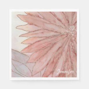 Quinceanera Elegant Pink 15th Birthday Party Napkin