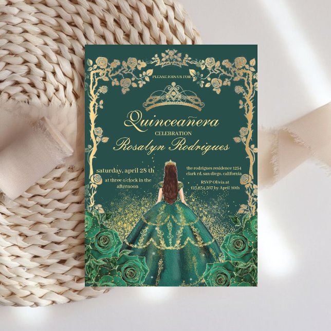 Quinceanera Emerald Beauty and best Quinceanera Invitation (Creator Uploaded)