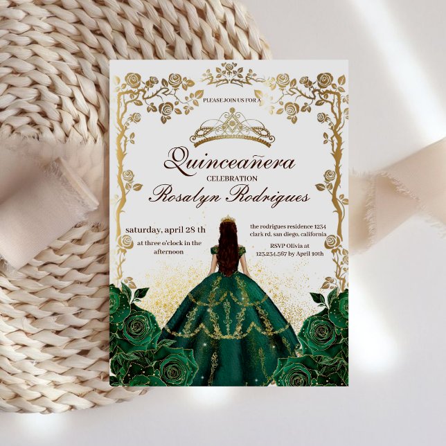 Quinceanera Emerald Beauty and best Quinceanera Invitation (Creator Uploaded)