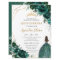 Quinceañera Emerald Green Floral Gold Princess Inv