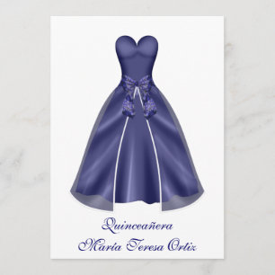 Quinceañera español Invitación vestido elegante Invitation