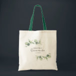 Quinceanera Eucalyptus 15th Birthday Party Tote Bag<br><div class="desc">TIP: Matching items available in this collection. Our botanical eucalyptus birthday collection features watercolor foliage and modern typography in dark grey text. Use the "Customise it" button to further re-arrange and format the style and placement of text. Could easily be repurpose for other special events like anniversaries, baby shower, birthday...</div>
