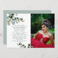 Quinceañera Eucalyptus Greenery Floral Photo